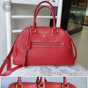 PRADA
2way shoulder bag,color Red